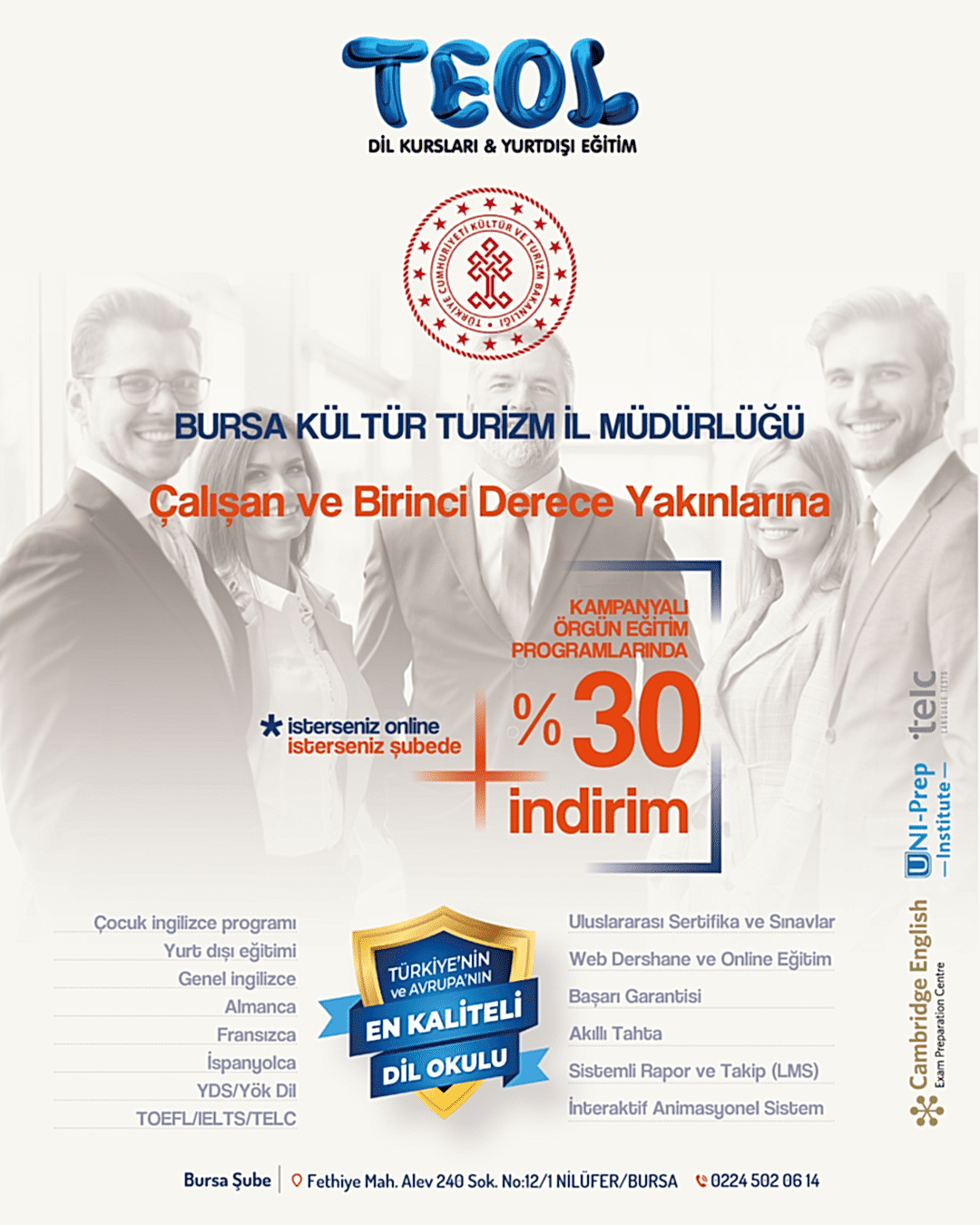 https://turuncuhasana.shop/kampanyalar/teol-bursa-bursa-kultur-ve-turizm-il-mudurlugu-arasinda-0-kurumsal-egitim-indirimi